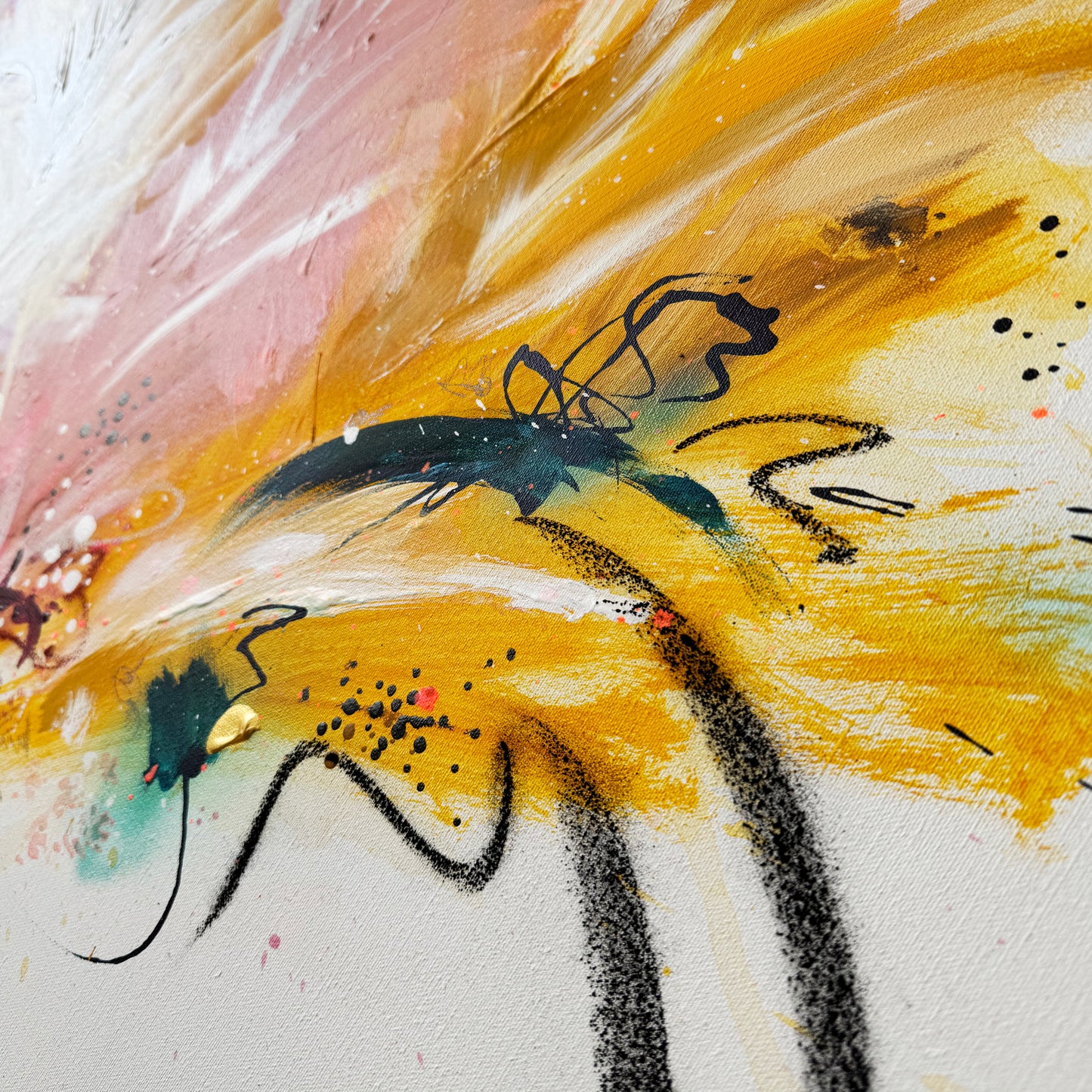 Flower bouquet - 100x100 cm