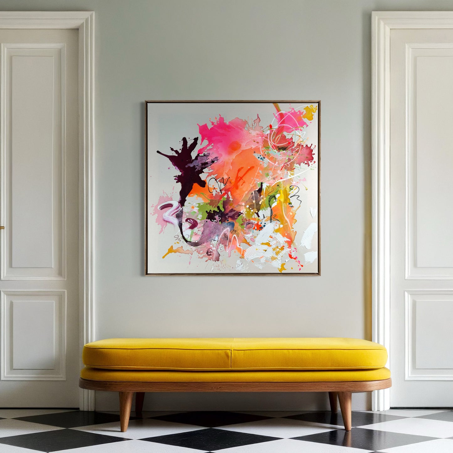 Colour whoos - 100x100 cm