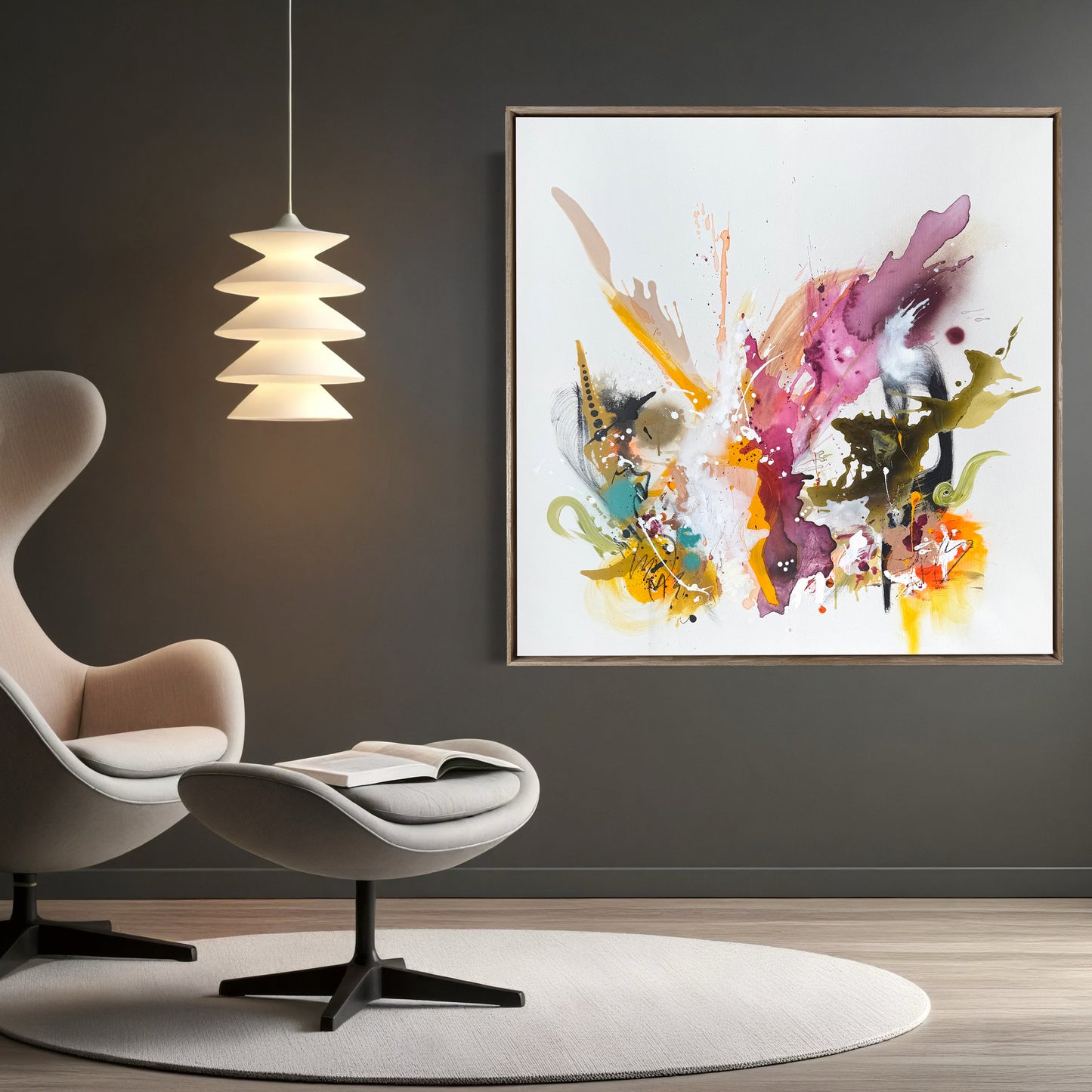 Mindful splash - 100x100 cm