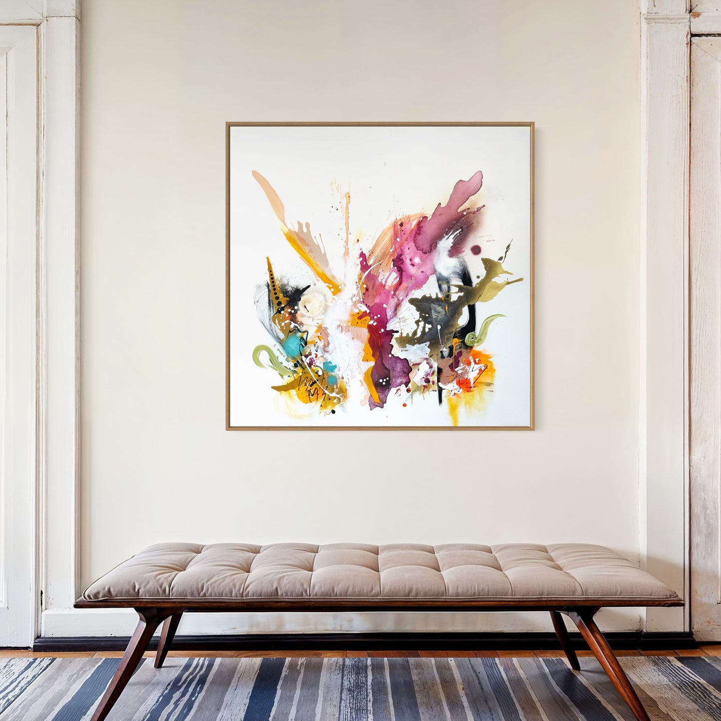Mindful splash - 100x100 cm