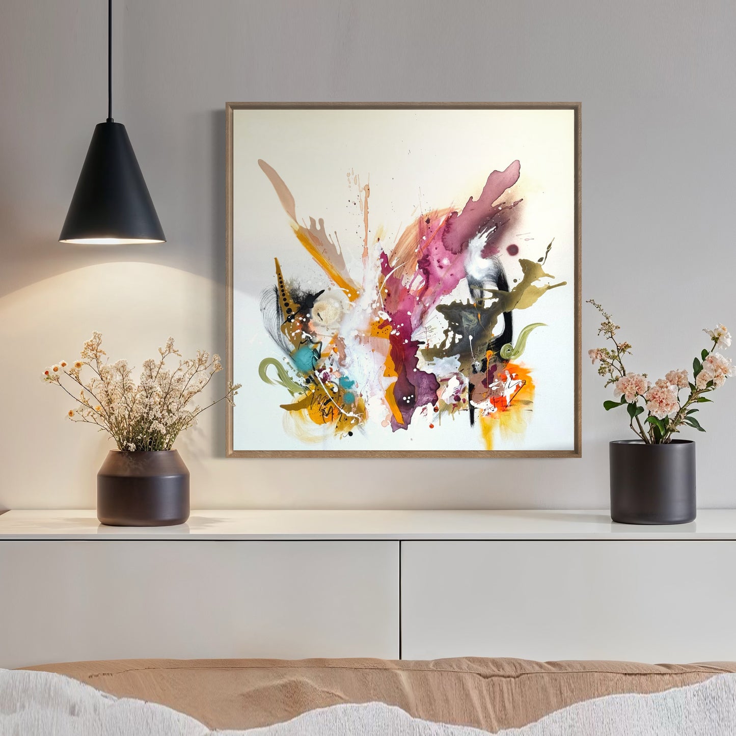 Mindful splash - 100x100 cm