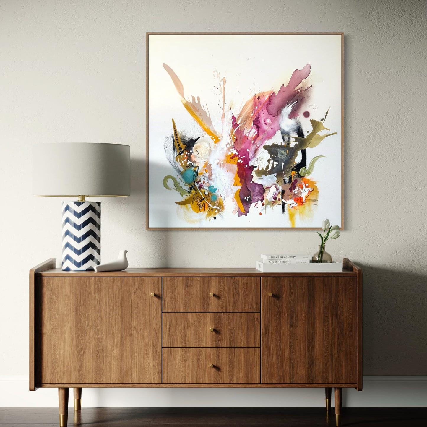 Mindful splash - 100x100 cm